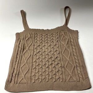 Anthropologie cable knit tank crop top